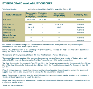 BT Availability Checker Web